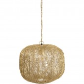 Tova Gold Woven Wire Pendant - Round 